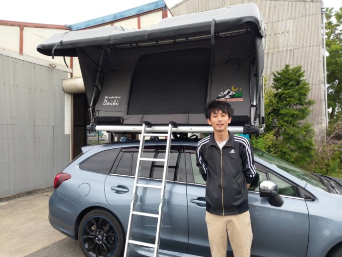 レヴォーグにルーフテントの取り付け｜ルーフテント「イージー